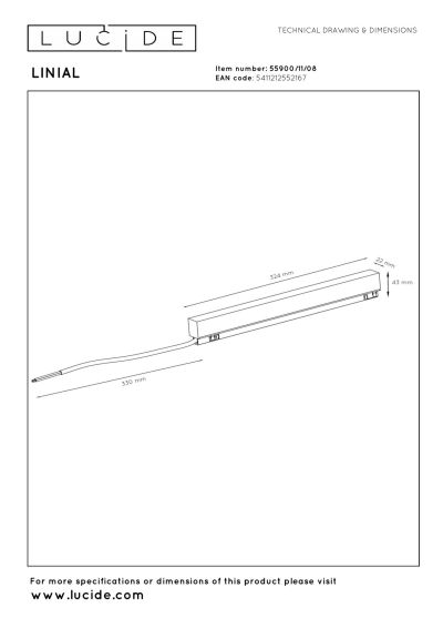 Lucide Premium LINIAL Driver 200W - 1-Circuit lighting system - Smart - 48V Track - Satin gun Metal